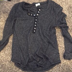 Women's BKE Gray Long Sleeve Top